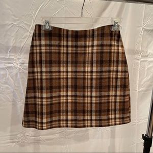 Chicwish plaid wool-like mini skirt; worn once